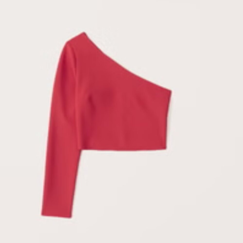 Red One Sleeve Abercrombie Top